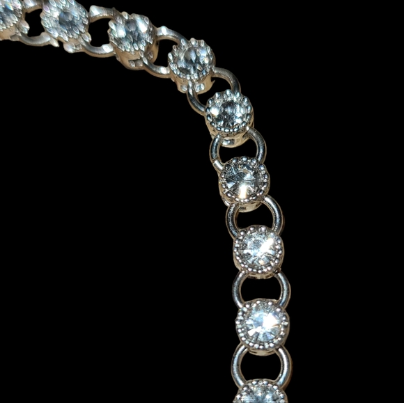 8" Retro Metal Crystal XL Bracelet Lot 4 - Picture 2 of 3